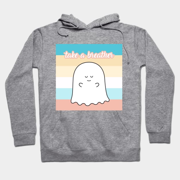 Gordie the Ghost (take a breather) | by queenie's cards Hoodie by queenie's cards